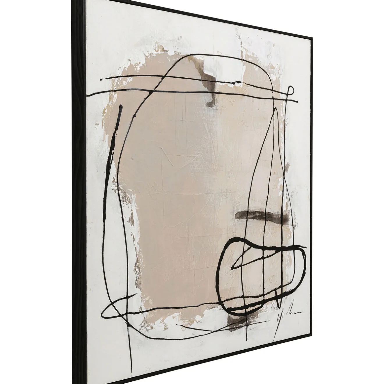 KARE Design Tableaux Encadres|Tableau Encadre Dust Gris 100X100Cm