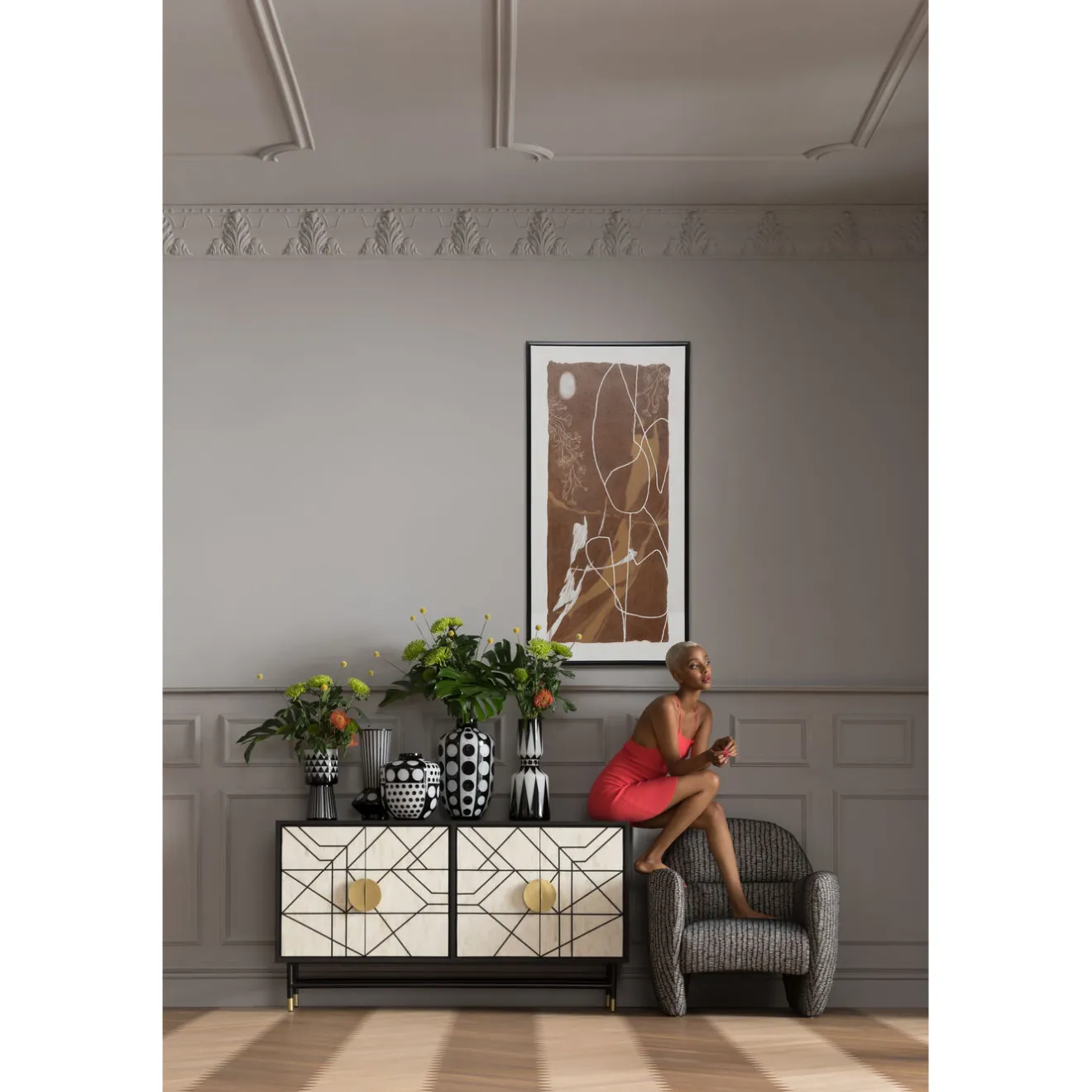 KARE Design Tableaux Encadres|Tableau Encadre Essence Lines 60X120Cm