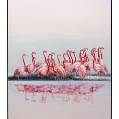 KARE Design Tableaux Encadres|Tableau Encadre Flamingos 100X120Cm