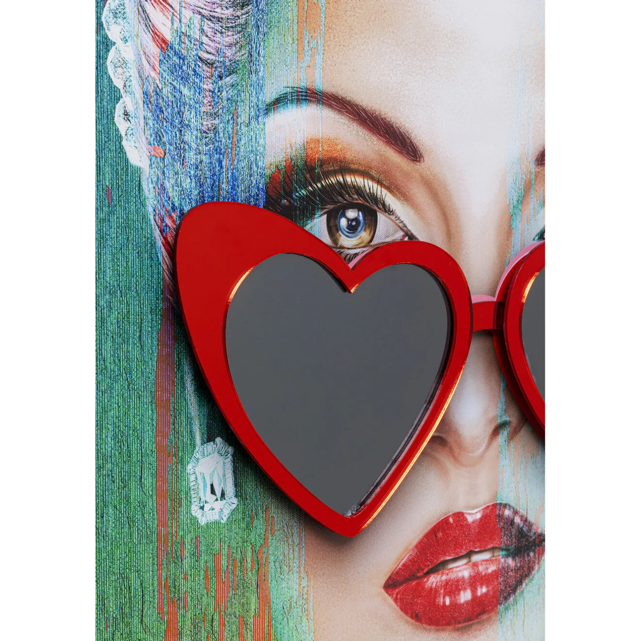 KARE Design Tableaux Encadres|Tableau Encadre Heart Glasses 100X80Cm