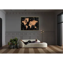 KARE Design Tableaux Encadres|Tableau Encadre World Map 150X100Cm