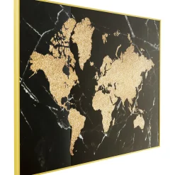 KARE Design Tableaux Encadres|Tableau Encadre World Map 150X100Cm