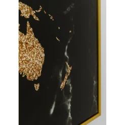 KARE Design Tableaux Encadres|Tableau Encadre World Map 150X100Cm