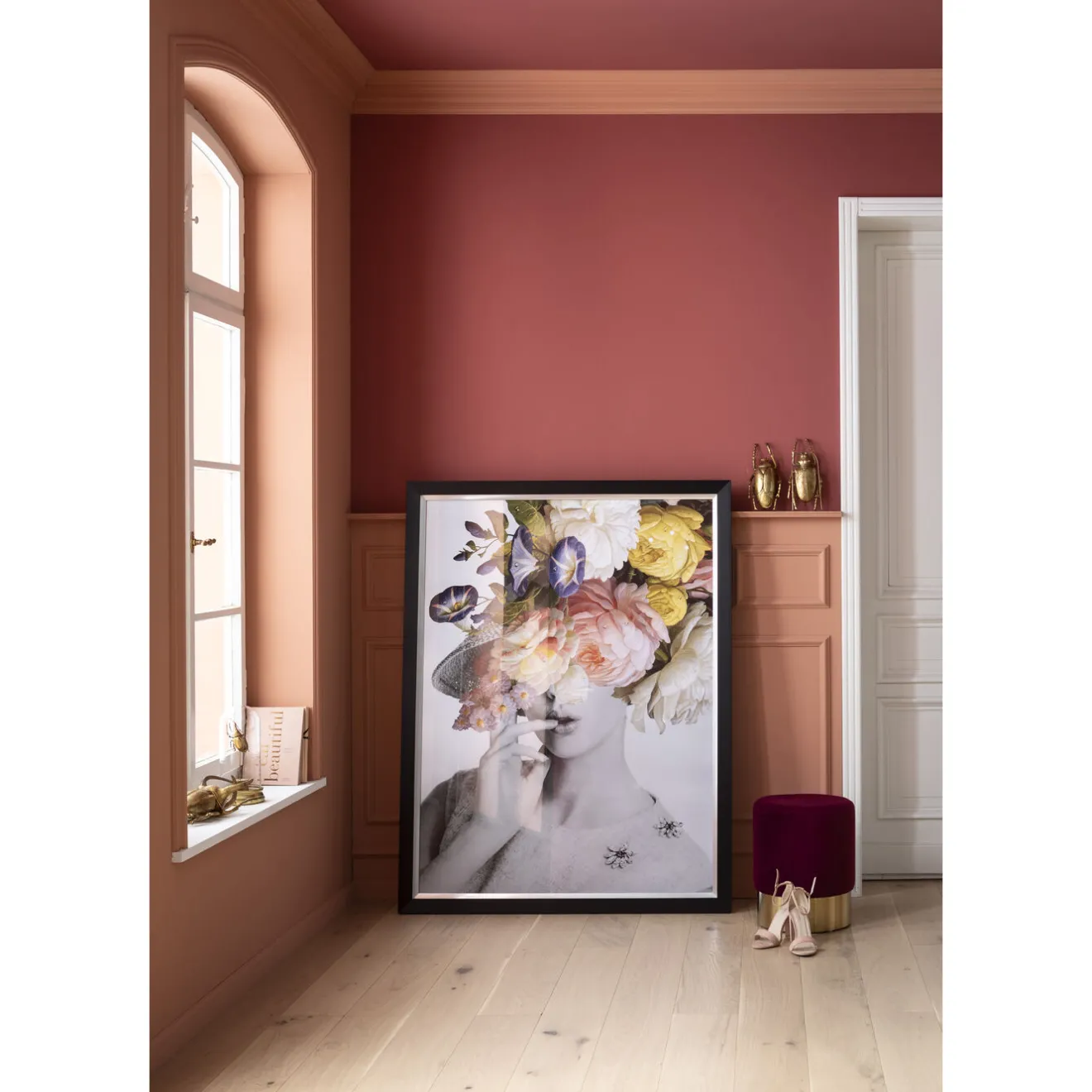 KARE Design Tableaux Encadres|Tableau Frame Flower Lady Pastel 117X154Cm