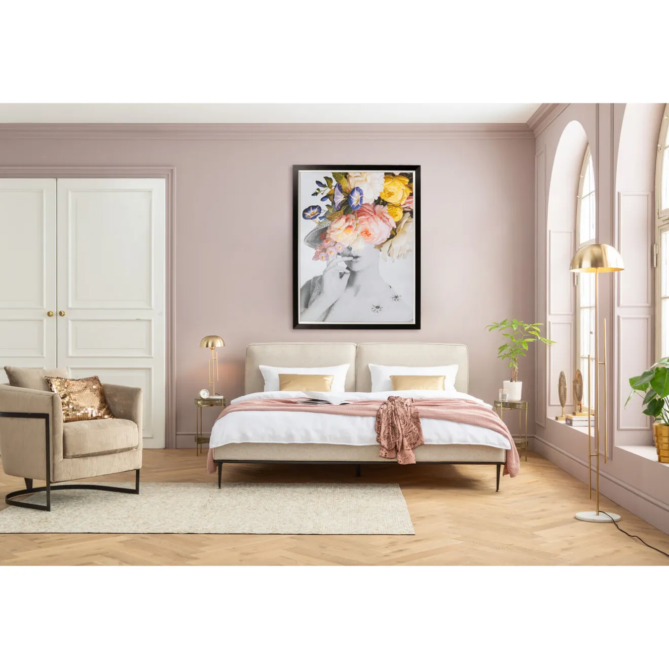 KARE Design Tableaux Encadres|Tableau Frame Flower Lady Pastel 117X154Cm