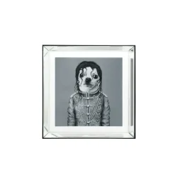 KARE Design Tableaux Encadres|Tableau Frame Mirror King Dog 60X60Cm