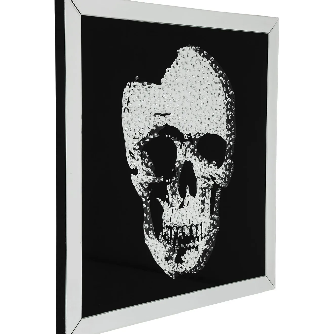 KARE Design Tableaux Encadres|Tableau Frame Mirror Skull 100X100Cm