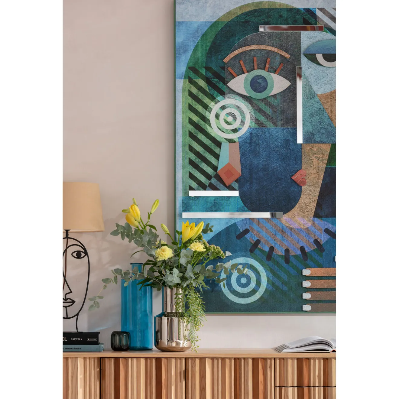 KARE Design Tableaux D'Objets|Tableau Geometric Woman 100X150Cm