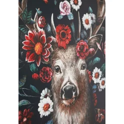 KARE Design Tableaux Sur Toile|Tableau Sur Toile Deer In Flower 90X140Cm