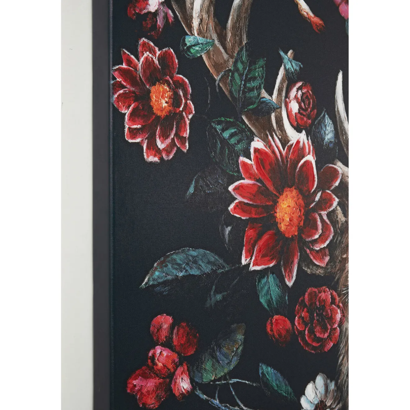 KARE Design Tableaux Sur Toile|Tableau Sur Toile Deer In Flower 90X140Cm