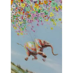 KARE Design Tableaux Sur Toile|Tableau Sur Toile Flying Elephant In Day 120X160Cm