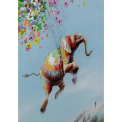 KARE Design Tableaux Sur Toile|Tableau Sur Toile Flying Elephant In Day 80X100Cm
