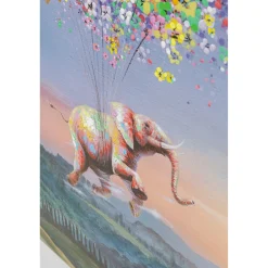 KARE Design Tableaux Sur Toile|Tableau Sur Toile Flying Elephant At Night 80X100C