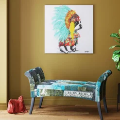 KARE Design Tableaux Sur Toile|Tableau Sur Toile Headdress Dog 80X80Cm