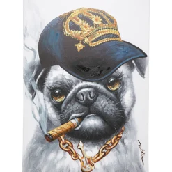 KARE Design Tableaux Sur Toile|Tableau Sur Toile Hip Hop Dog 70X100Cm
