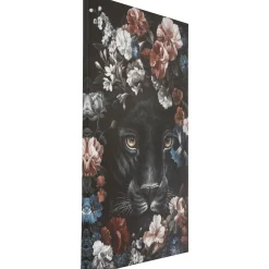 KARE Design Tableaux Sur Toile|Tableau Sur Toile Night Leo In Flower 90X140Cm