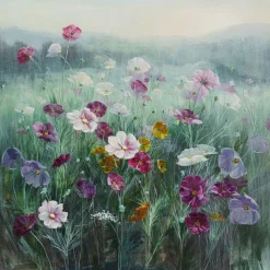 KARE Design Tableaux Sur Toile|Tableau Sur Toile Pastell Flowers 120X120Cm