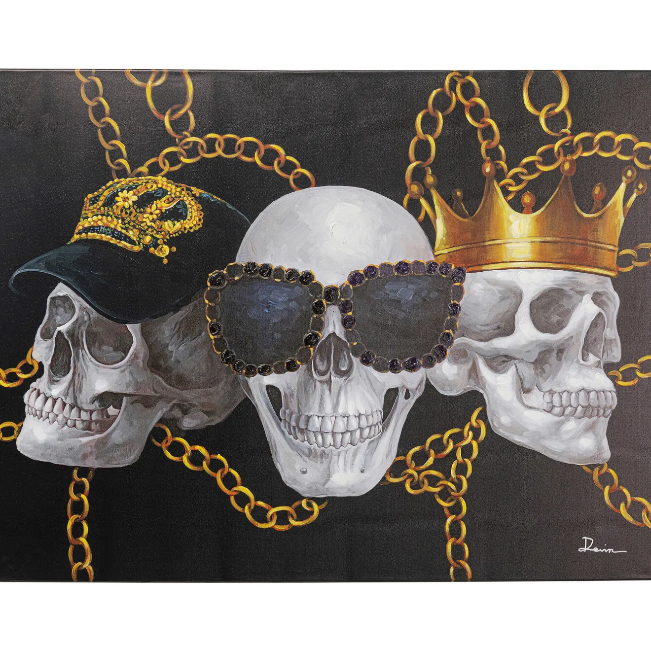 KARE Design Tableaux Sur Toile|Tableau Sur Toile Skull Gang 120X90Cm
