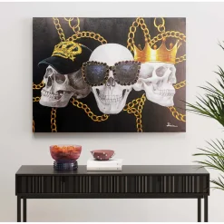 KARE Design Tableaux Sur Toile|Tableau Sur Toile Skull Gang 120X90Cm