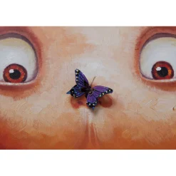 KARE Design Tableaux Sur Toile|Tableau Touched Boy With Butterflies 100X100Cm