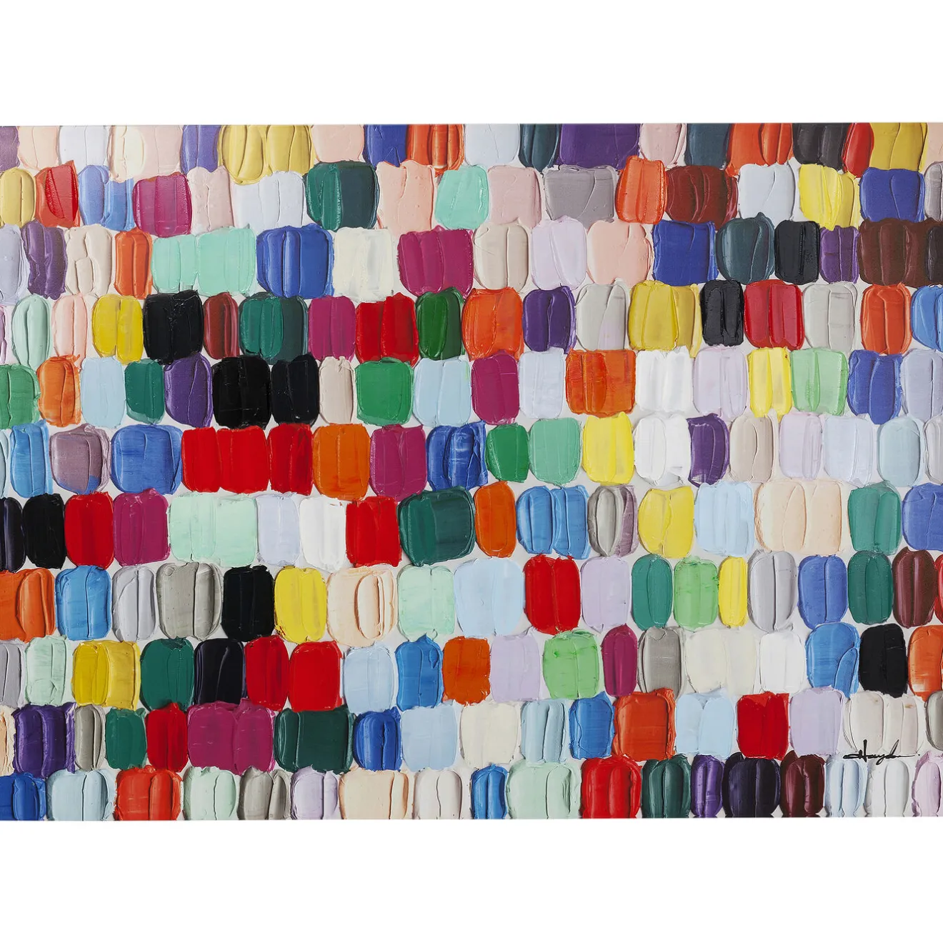 KARE Design Tableaux Sur Toile|Tableau Touched Colorful Dots 200X140Cm