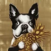 KARE Design Tableaux Sur Toile|Tableau Touched Dog With Pineapple 80X80Cm