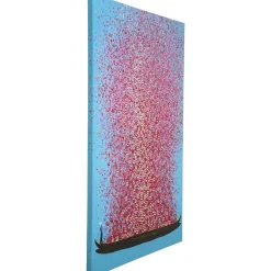 KARE Design Tableaux Sur Toile|Tableau Touched Flower Boat Bleu-Fuchsia 120X160Cm