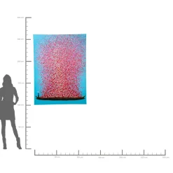 KARE Design Tableaux Sur Toile|Tableau Touched Flower Boat Bleu-Fuchsia 120X160Cm