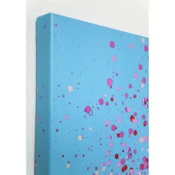 KARE Design Tableaux Sur Toile|Tableau Touched Flower Boat Bleu-Fuchsia 120X160Cm