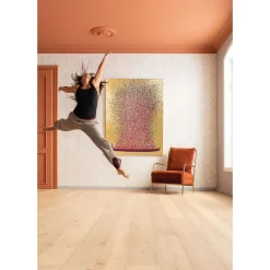 KARE Design Tableaux Sur Toile|Tableau Touched Flower Boat Dore-Fuchsia Pink 120X