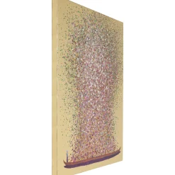 KARE Design Tableaux Sur Toile|Tableau Touched Flower Boat Dore-Fuchsia Pink 120X