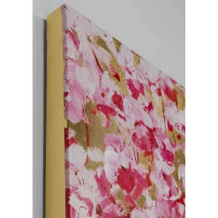 KARE Design Tableaux Sur Toile|Tableau Touched Flower Couple Dore-Fuchsia 120X160
