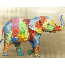 KARE Design Tableaux Sur Toile|Tableau Touched Flower Elefant 120X90Cm