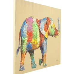 KARE Design Tableaux Sur Toile|Tableau Touched Flower Elefant 120X90Cm