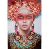 KARE Design Tableaux Sur Toile|Tableau Touched Red Eye Lady 90X140