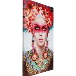 KARE Design Tableaux Sur Toile|Tableau Touched Red Eye Lady 90X140