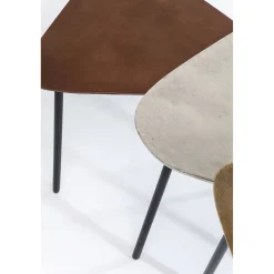 KARE Design Tables Basses|Tables Basses Loft Triangle Vintage (Set De 3)
