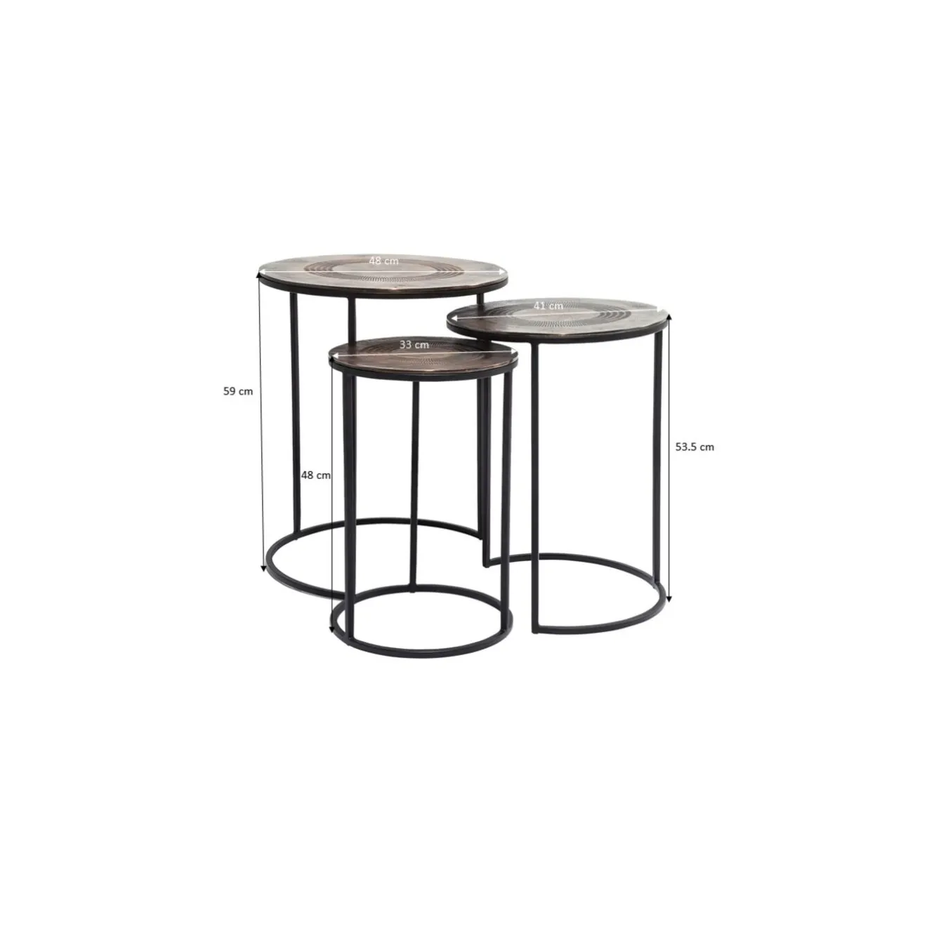 KARE Design Tables D'Appoint|Tables D Appoint Marrakesh O48Cm (3/Set)