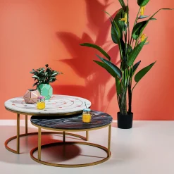 KARE Design Tables D'Appoint|Tables D Appoint Mystic Rond (Jeu De 2)