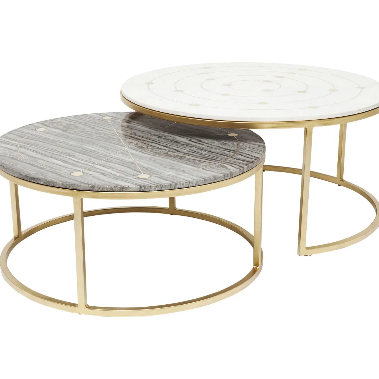 KARE Design Tables D'Appoint|Tables D Appoint Mystic Rond (Jeu De 2)