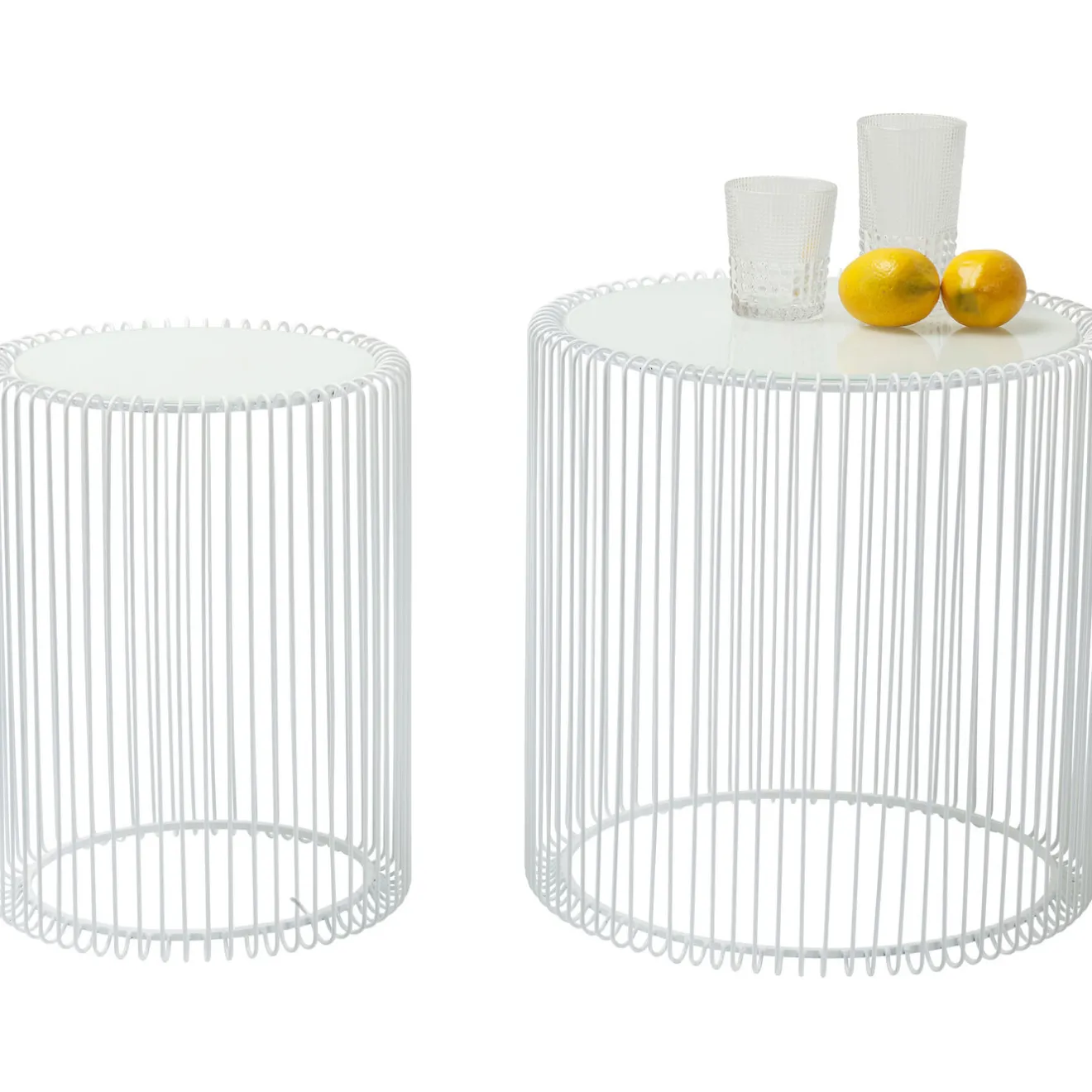 KARE Design Tables D'Appoint|Tables D Appoint Wire Blanc O44Cm (2/Set)