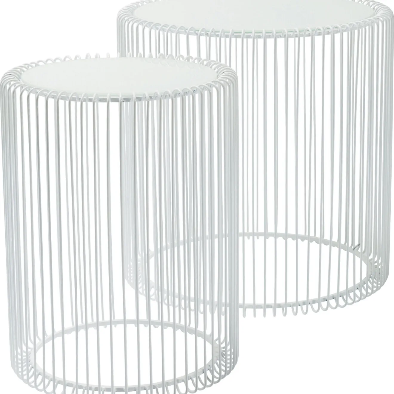 KARE Design Tables D'Appoint|Tables D Appoint Wire Blanc O44Cm (2/Set)