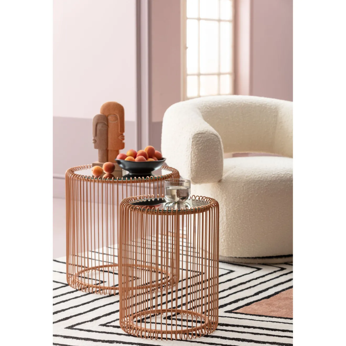 KARE Design Tables D'Appoint|Tables D Appoint Wire Cuivre O44Cm (2/Set)