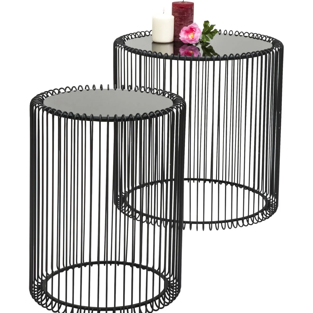 KARE Design Tables D'Appoint|Tables D Appoint Wire Noir (Set/2) O44Cm