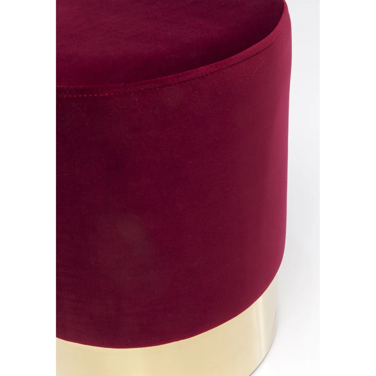 KARE Design Tabourets|Tabouret Cherry Bordeaux Laiton O35Cm