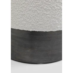 KARE Design Tabourets|Tabouret Cherry Boucle Creme Smoke O35Cm