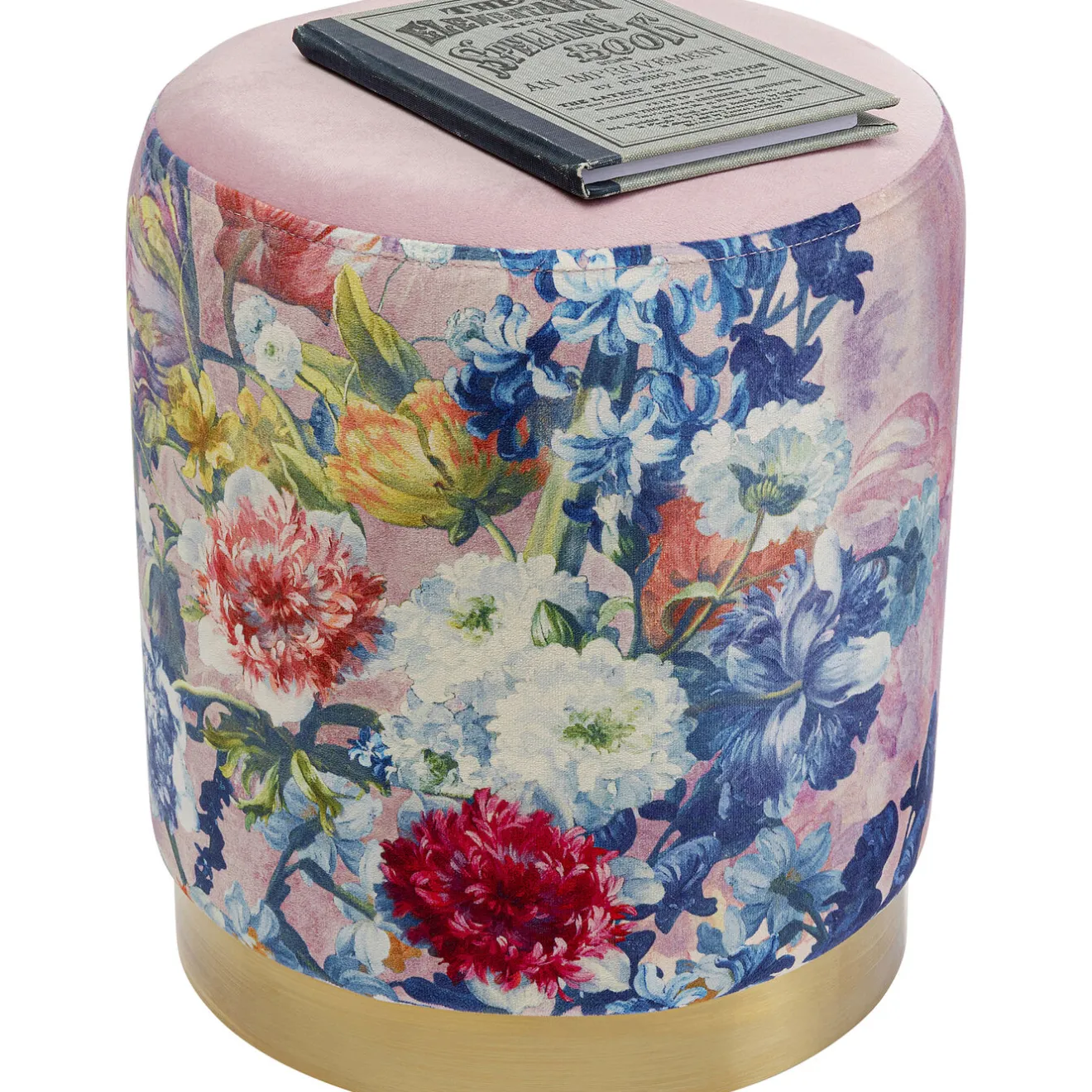 KARE Design Tabourets|Tabouret Cherry Flower Rose Laiton O32Cm