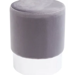 KARE Design Tabourets|Tabouret Cherry Gris Clair Silver O35Cm