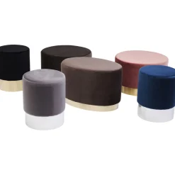 KARE Design Tabourets|Tabouret Cherry Gris Clair Silver O35Cm