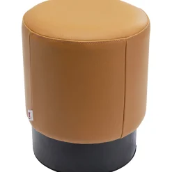 KARE Design Tabourets|Tabouret Cherry Leather Marron O36Cm
